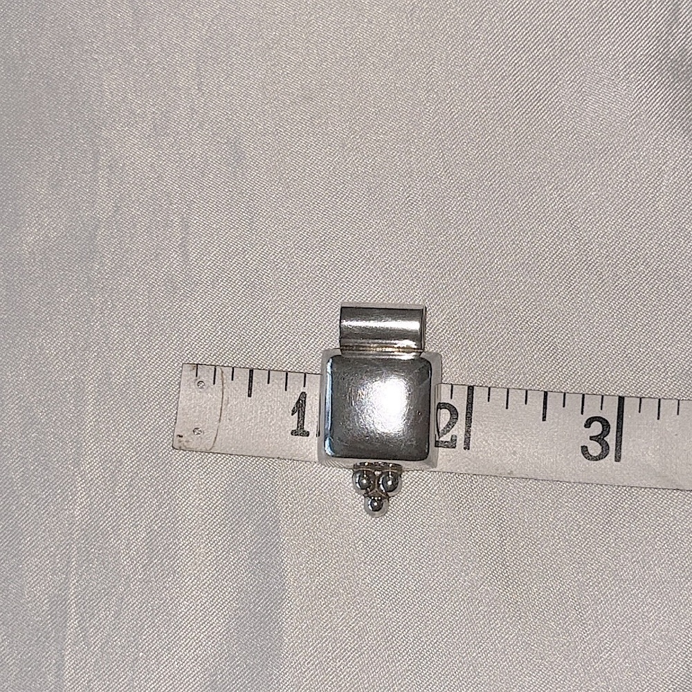 Sterling Silver Geometric Pendant Stamped 925 Mexico - Picture 6 of 8